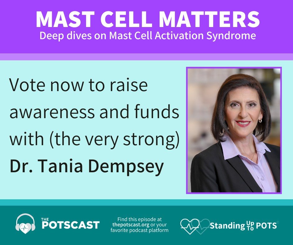 Your vote can raise awareness and funds - with (the very strong) Dr. Tania Dempsey